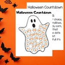 Halloween Countdown Calendar Poster Festive Atmosphere Pendant Wall Decor`