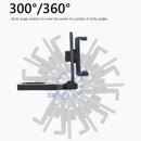 Adjustable Desktop Mobile Phone Selfie Holder Stand Folding Bracket (Black)