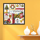 14CT Stamped Cross Stitch Kits DIY Printed Needlework Decor (K943 Winter) Newly