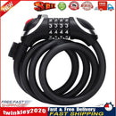 4 Digit Combination Password Lock Anti-theft MTB Road Bike Locks (1.2m) Newly