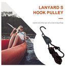 Adjustable Hanging Lanyard Tent Lamp Lifting Pulley Hook (1/4 inch Metal) Newly