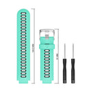 Silicone Watch Band for Garmin Forerunner 735XT 620 630 (Black+Mint Green)