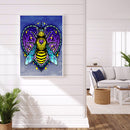 5D DIY Full Round Drill Diamond Painting Purple caring Drawing