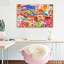 DIY Diamond Embroidery Drawing Kit 5D Colorful Donuts Bead Art for Wall Gift