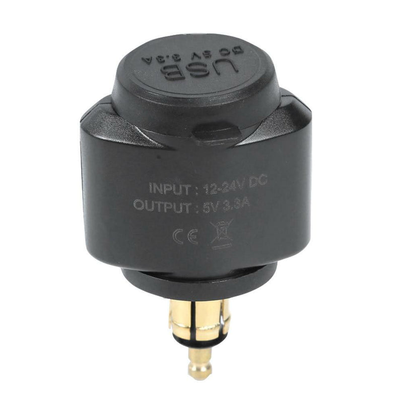 Motorcycle 3.1A Dual USB Charger Adapter for BMW Hella/DIN Powerlet Plug DC 12V