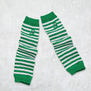 Fashion Striped Long Women Gloves Stretchy Knitted Fingerless Gloves Arm Warm