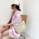 Fashion Flower Lace Woven Shoulder Shopping Bag Women Summer Beach Large Handbag