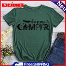 Fashion Happy Camper Short Sleeve T-Shirt (Green L) -02186