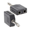 Stereo 6.35mm 1/4" 1 Male Plug to 2Mono Female Jack Audio Splitter Adapter Newly