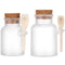 Wooden Spoon Frosted Seal Jar Storage Container Cork Stopper Bath Salt Bottle