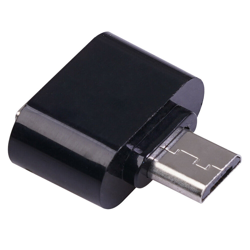 Micro USB Cable Adapter USB 2.0 to USB OTG Converter for Mouse (Black 2pcs)