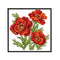 17x17cm Needlework Kit DIY Cross Stitch 14CT Stamped (H452 Red Flower)