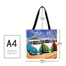 Buses Printed Shoulder Shopping Bag Casual Large Tote Handbag (40*40cm)