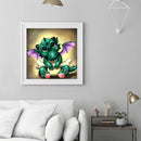 Diamond Painting Cyan pterosaur Full Square Rhinestone Wall