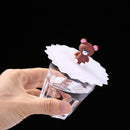 #A Cute Cup Dust Cover Dustproof Drinking Cup Lids Glass Mugs Cap with Spoon Hol