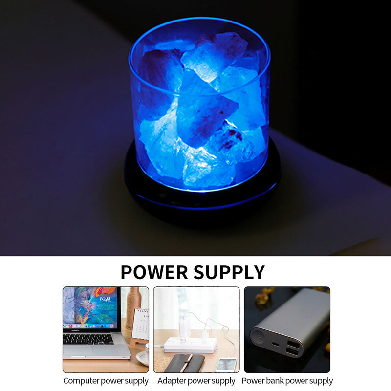 Himalayan Salt Diffuser Lamp USB Aromatherapy Wireless Sprayer (Black) Newly