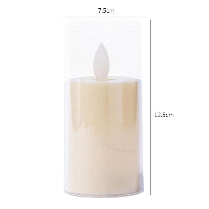Flameless Candle Lights Electronic Tealight Wedding Home Room Decor (7.5x12.5cm)
