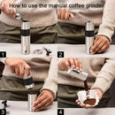 Stainless Steel Coffee Bean Mill Manual Coffee Grinder Adjustable Knob Setting