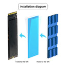 M.2 SSD Heatsink Cooler Thermal Pads for NGFF PCIE NVME Radiator (Blue) Newly