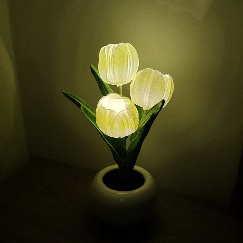 #A LED Simulation Tulip Flower Table Light Potted Atmosphere Night Lamp Gift