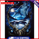 5D DIY Diamond Painting Kits Wolf Full Round Drill Wall Decor Art Crafts Mosaic