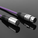 1m XLR 3Pin Cable Male to Female Shielded Microphone Wire Cord (Purple) Newly
