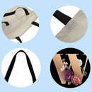 Alphabet flowers Printed Shoulder Shopping Bag Casual Large Tote Handbag W