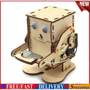 Wooden Robot Eating Coin DIY Educational Physics Experiment Toys for Kids