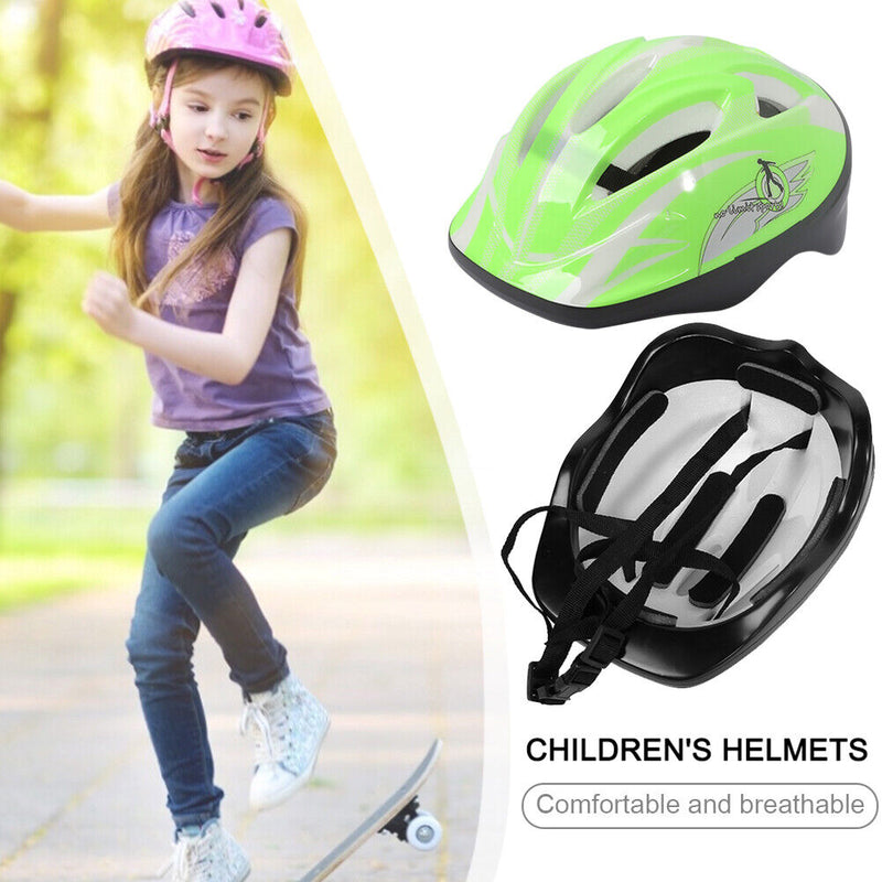 Childrens Riding Helmet Anti Drop Cartoon Sports Bicycle Helmet (Green)