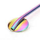 2 in 1 Reusable Drinking Straws Household Milk Tea Straw Spoon (Colorful) Newly