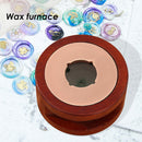 Retro Sealing Wax Furnace  Wood Frame Wax Sticks Melting Glue Stove Pot Newly