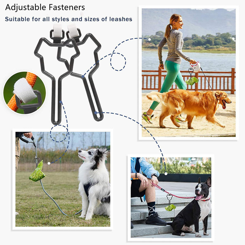 Dog Poo Bag Holder Waste Bag Carrier Leash Attachment Large Bearing Capacity