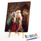 Hand Painted Oil Paint by Numbers DIY Santa Drawing Wall Hanging Decoration Gift