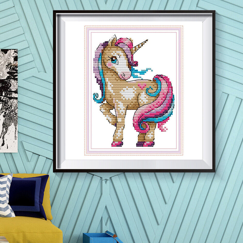 Magic Horse 14CT Counted Partial Cross Stitch DIY Craft Set Handmade Painting