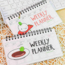 Cartoon Weekly Plan Schedule Coil Notebook Sketchbook L6C0 Cute T7F4