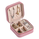 Portable Zipper Mini Jewelry Box Travel Outdoor Ring Necklace Earrings Holder