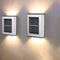 2pcs LED Solar Lights Wall-Mounted Waterproof Garden Lamps (Warm Light)
