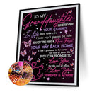 5D Diamond Painting Kit English Letters Partial Special Shape Drill DIY Art