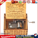 Retro Hand Cranked Wooden Music Box Xmas Gift Party Household Decor (A) Newly