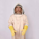 Pair Beekeeping Gloves Goatskin Bee Keeping Vented Sleeves Long K9C3