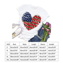 Independence Day Print Leopard Love T-Shirt (White XXL)