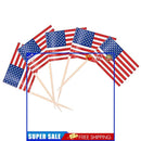 100pcs American Toothpick Flags - Mini Stick Cupcake Topper for Food Decors
