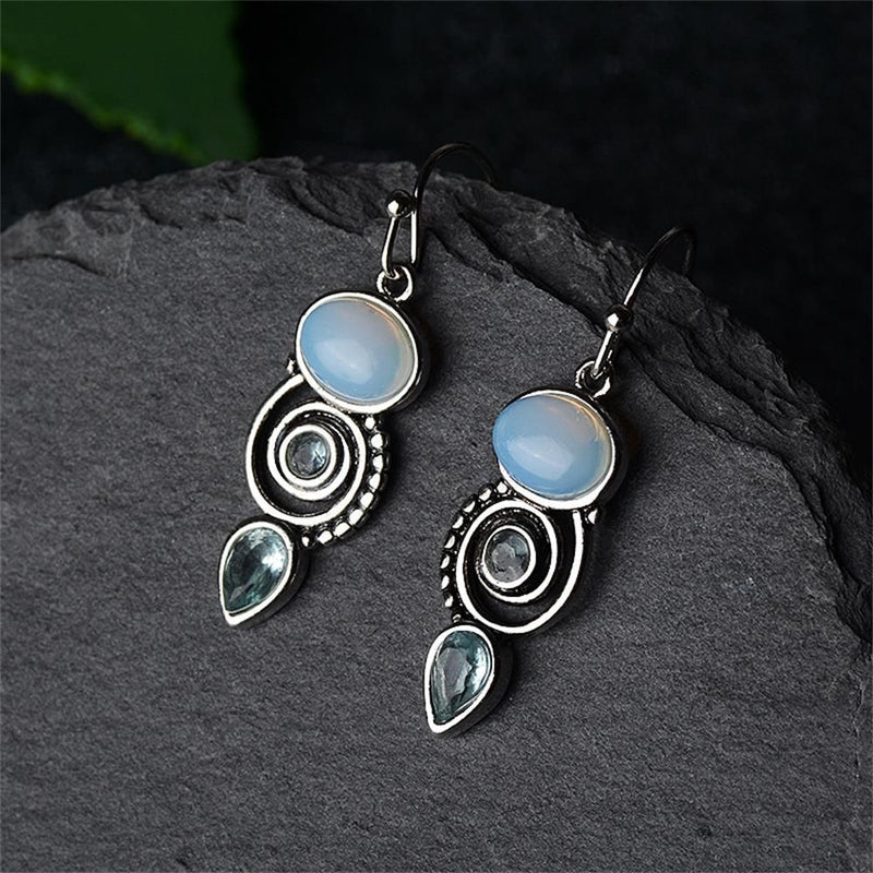 Wedding Jewelry Party Moonstone Earrings Topaz Ear Stud Peridot Moonstone