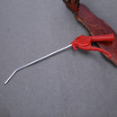Red Plastic Handle Angled Nozzle Air Duster Blow Gun Pneumatic Tool (Long) Newly