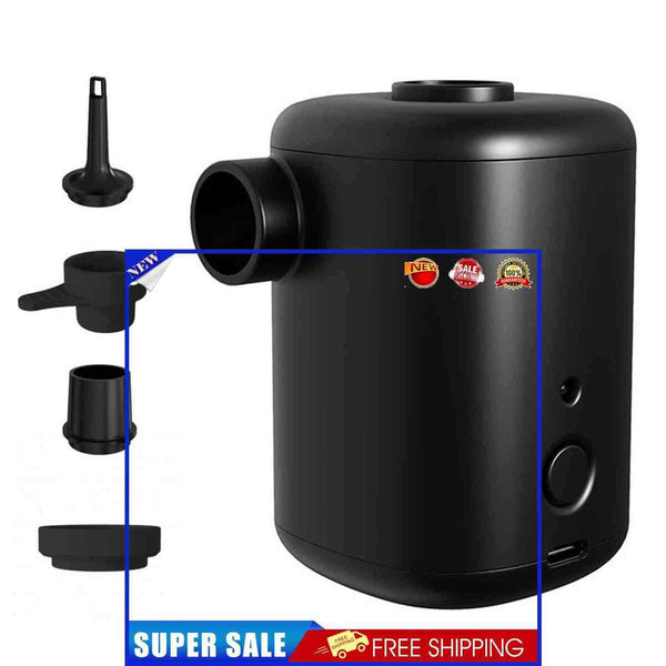 #A Rechargable Mini Inflator Lightweight Wireless Swimming Rings Home Air Pump T