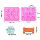 Cookies Silicone Molds Ice Candy Trays Dog Treat Mold Dog Paw & Bone Shaped