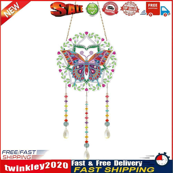 DIY Crystal Prism Teardrop Pendant Diamond Painting Kit Wind Chime (PFL01) Newly