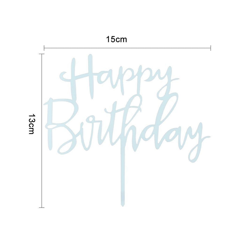 Decoration Gifts Acrylic Decor Cake Topper Party Supplies Happy Birthday