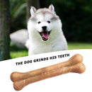 Dog Toys Cowhide Leather Bone Molar Teeth Clean Stick Food Treats (8in/1pc)