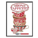 DIY 14CT Ecological Cotton Counted Partial Cross Stitch Coffee Cup Artwork